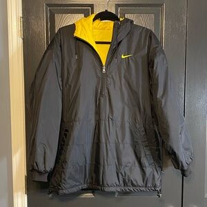 Nike Mens Reversible Insulated Half-Zip Pullover SZ L Black and Gold